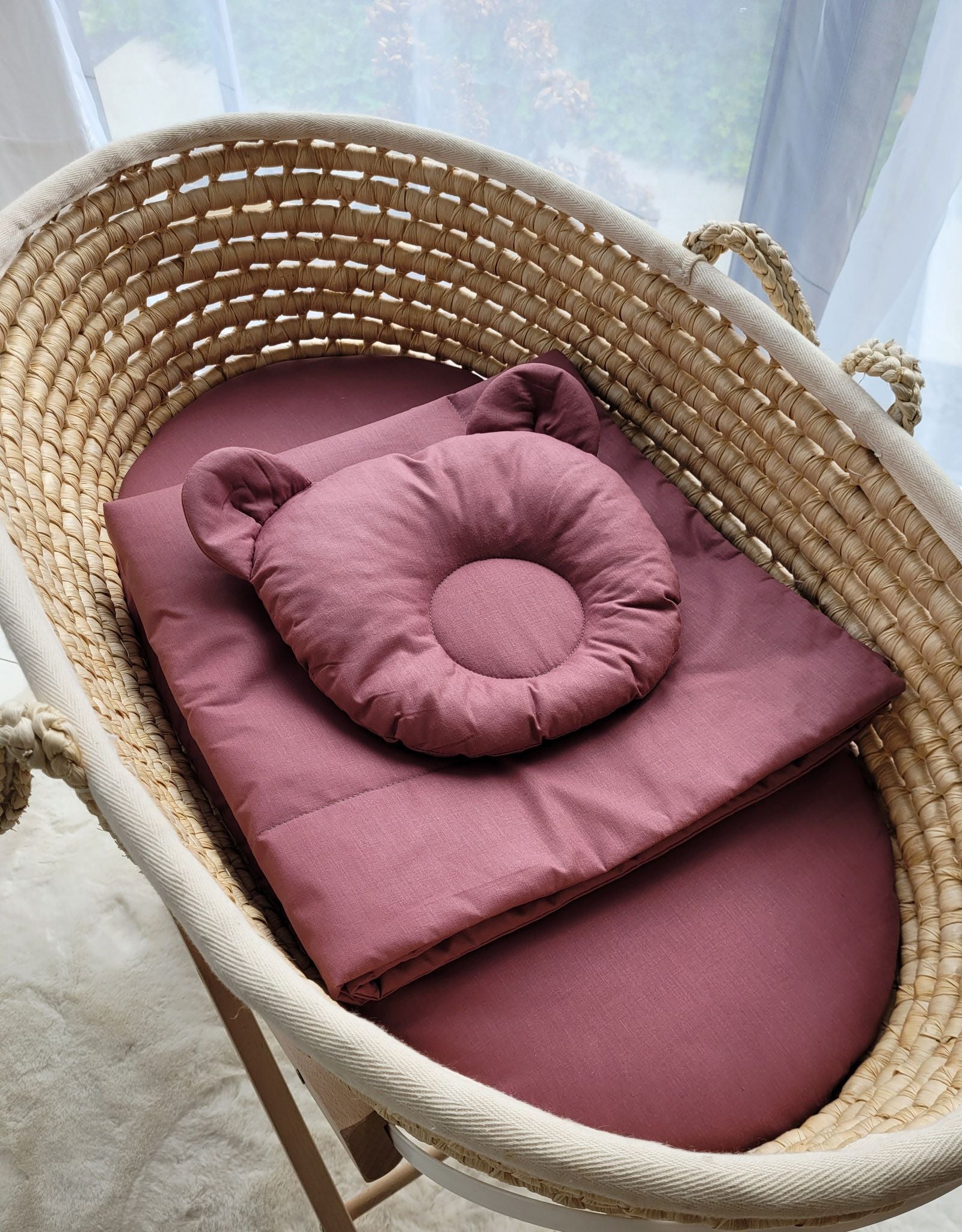 Blanket with pillow - 2pcs set - pastel violet