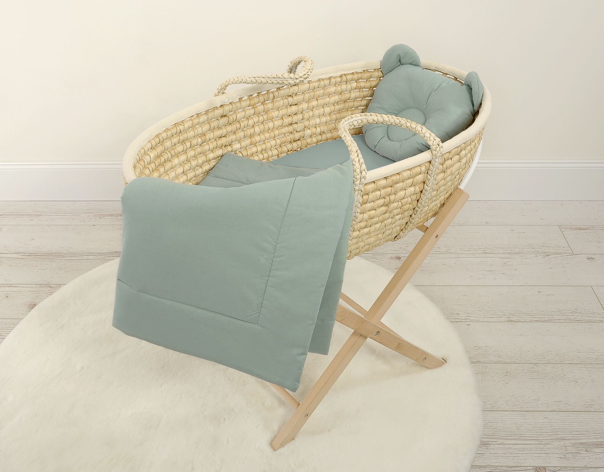 Blanket with pillow - 2pcs set - pastel green