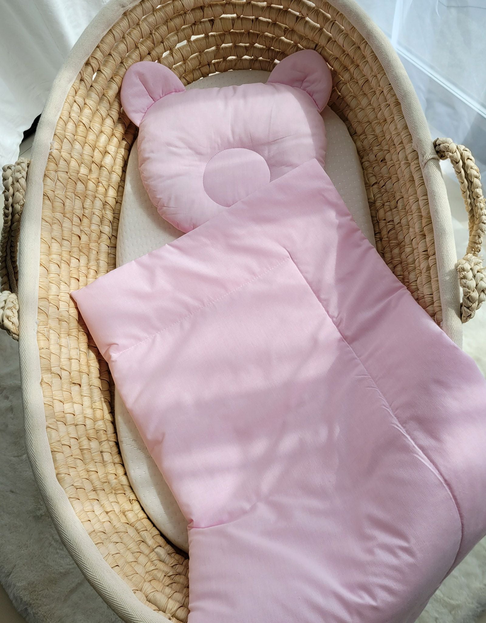 Blanket with pillow - 2pcs set - pink