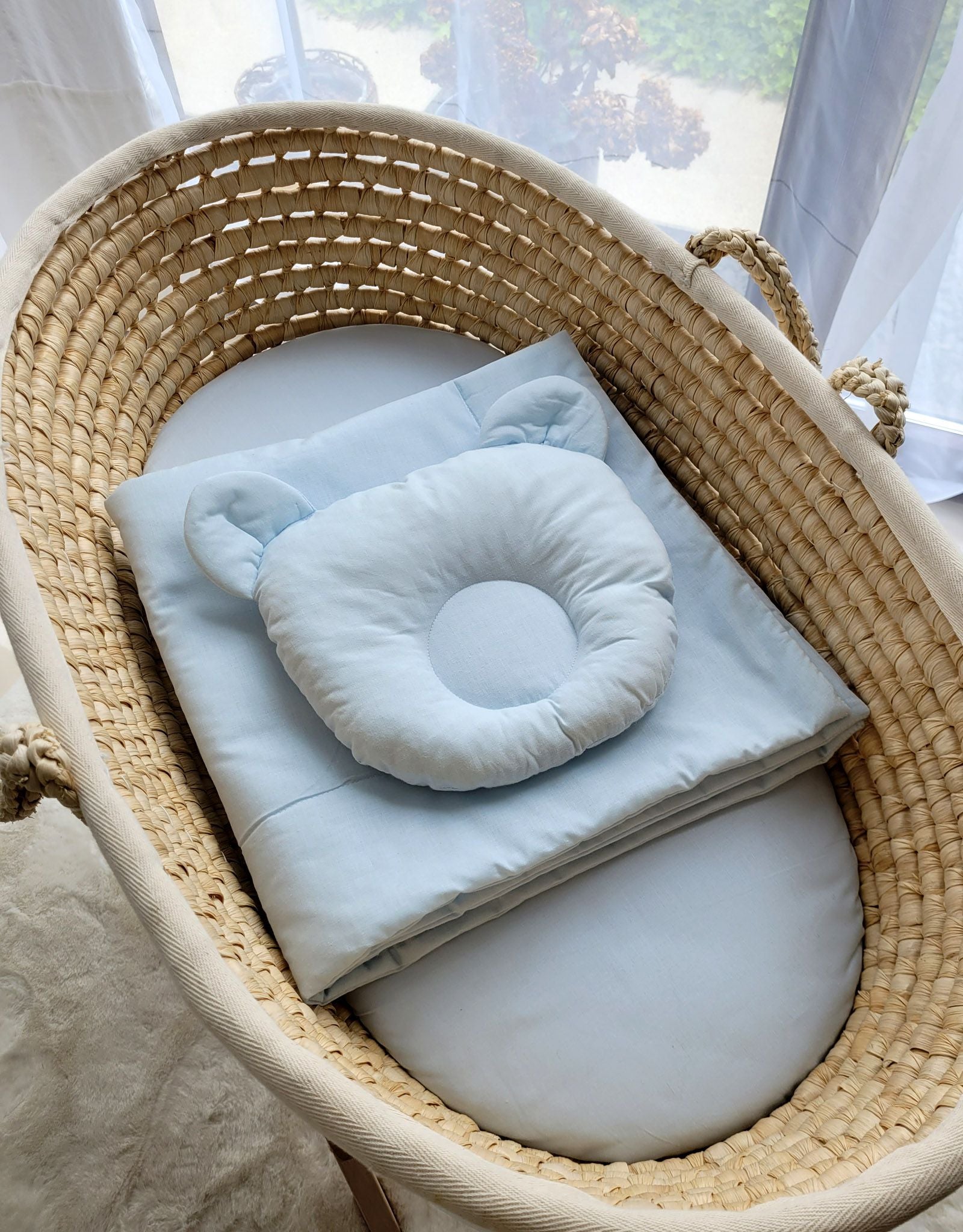 Blanket with pillow - 2pcs set - blue