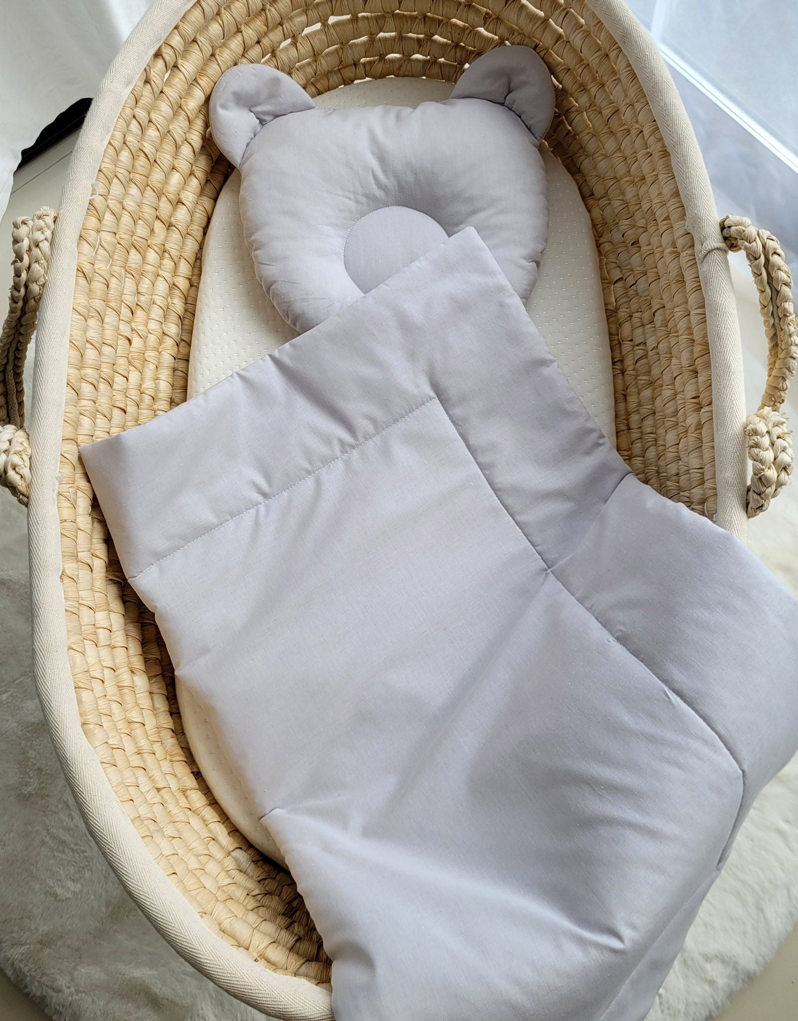 Blanket with pillow - 2pcs set - gray