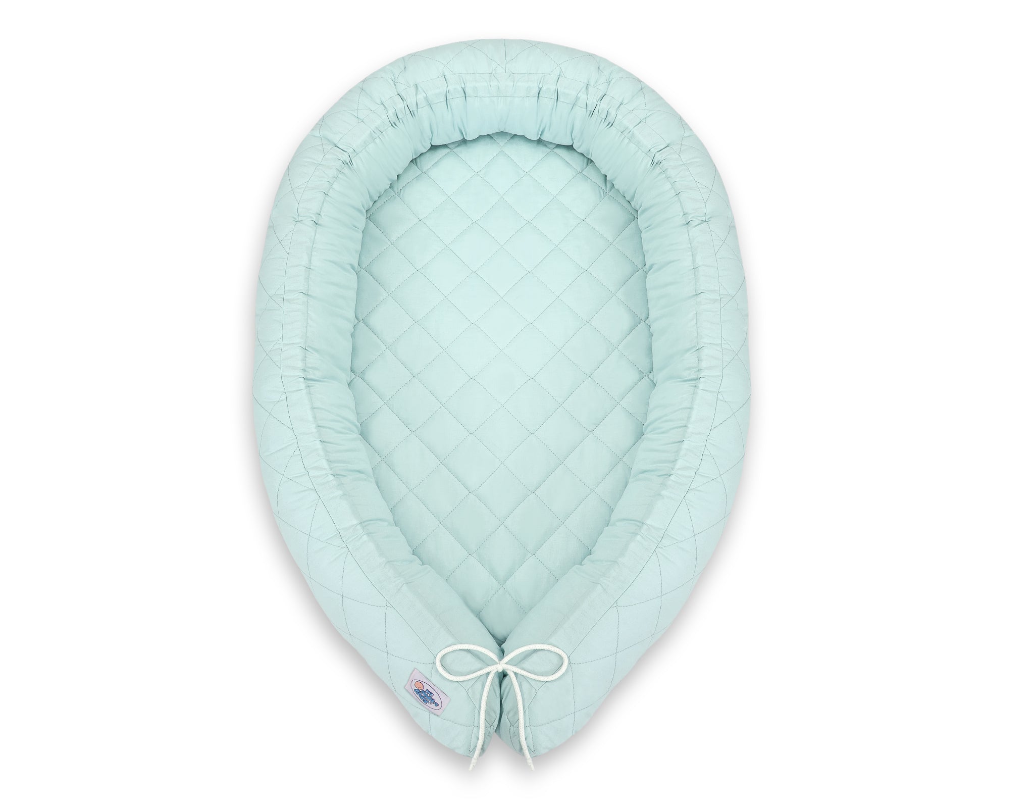 2-in-1 - Baby nest quilted - snake pillow bumper - white