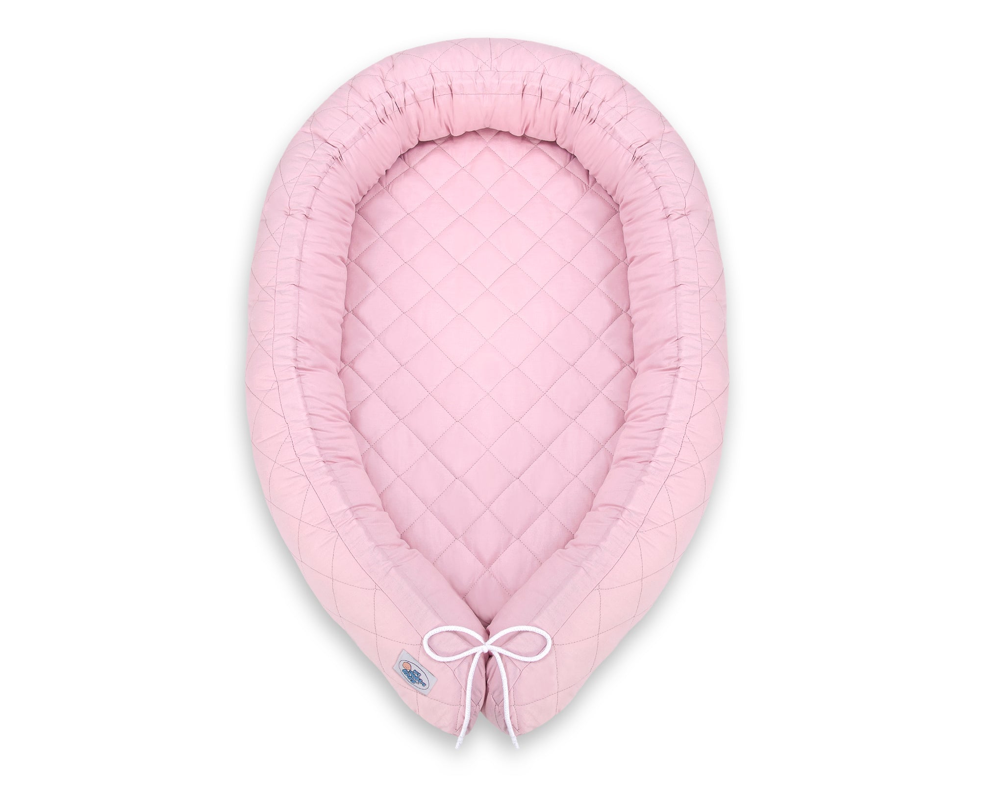 2-in-1 - Baby nest quilted - snake pillow bumper - white