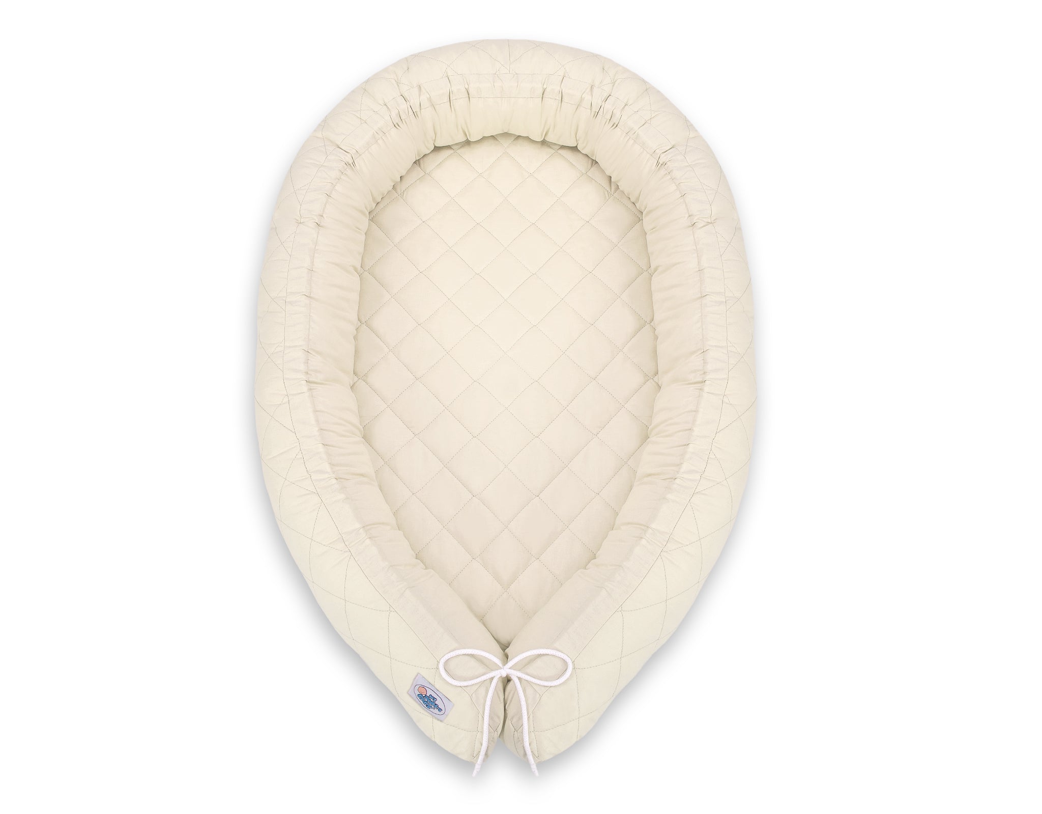 2-in-1 - Baby nest quilted - snake pillow bumper - white