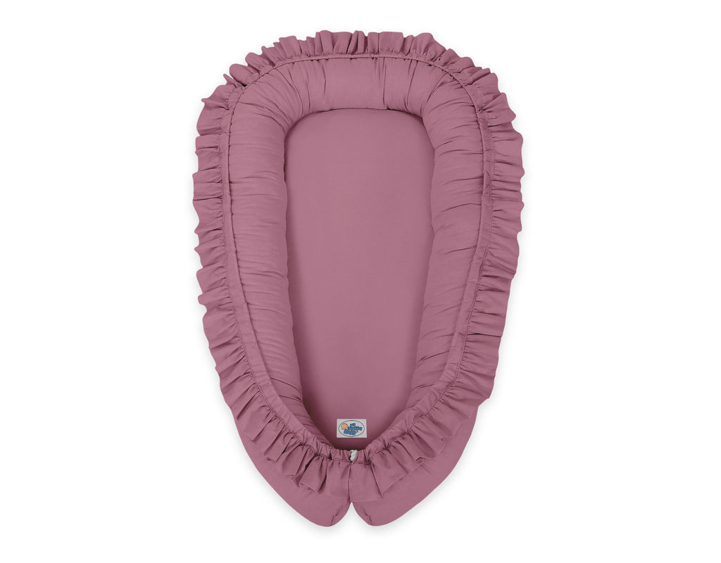 Baby nest Premium Cocoon for infants with a ruffle MY SWEET BABY- pastel violet