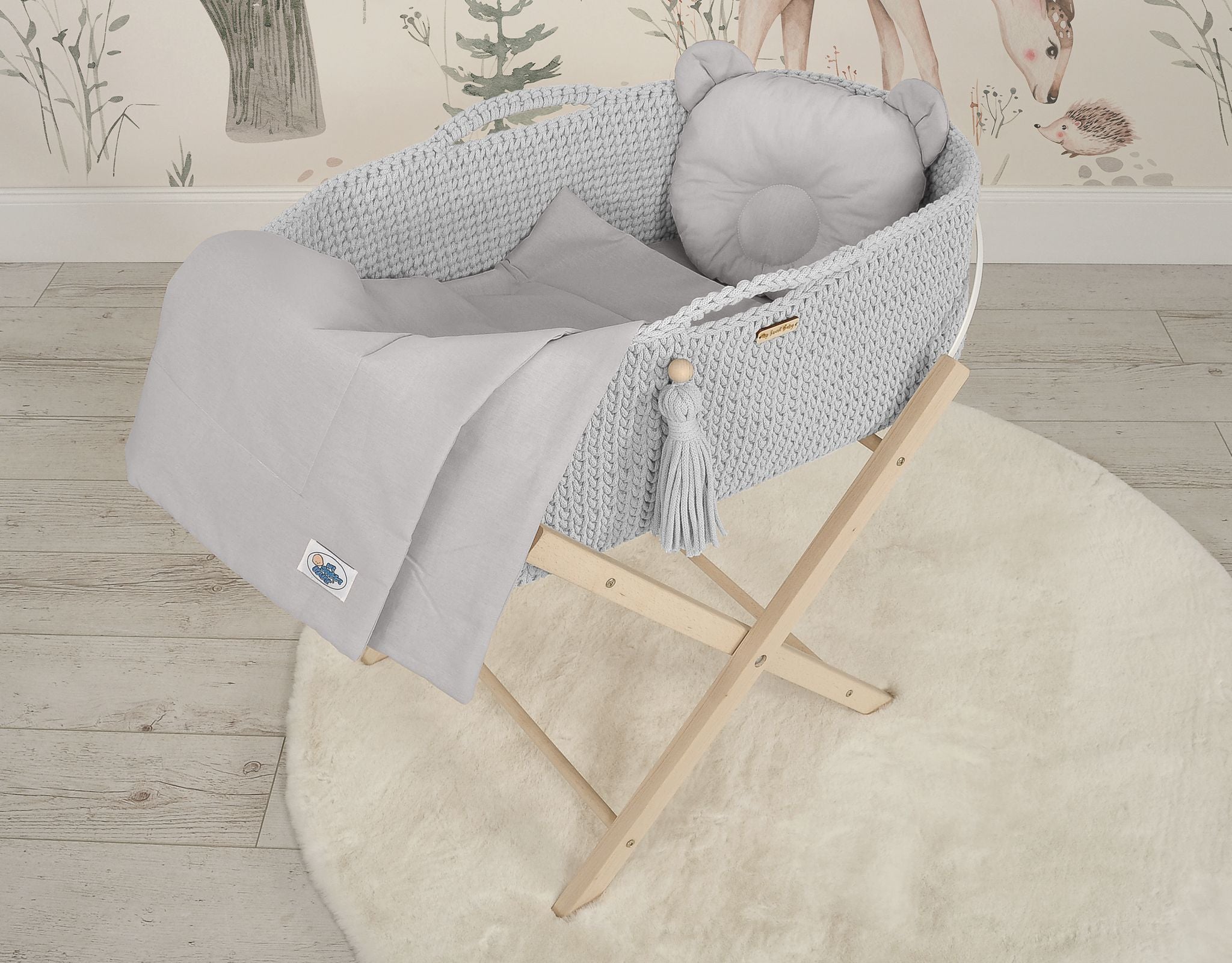 Blanket with pillow - 2pcs set - gray