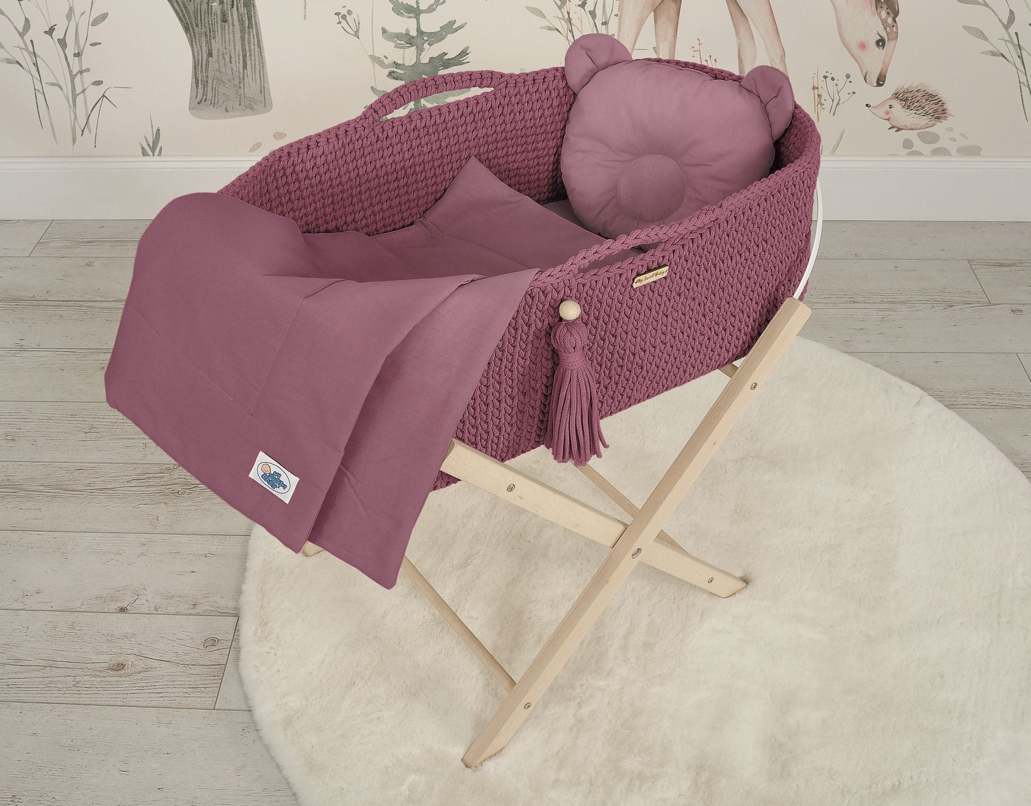 Blanket with pillow - 2pcs set - pastel violet