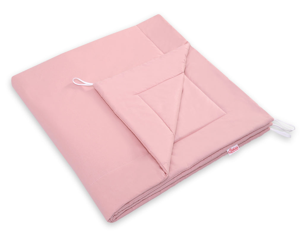 Teepee tent for kids +play mat + decorative feathers - pastel pink