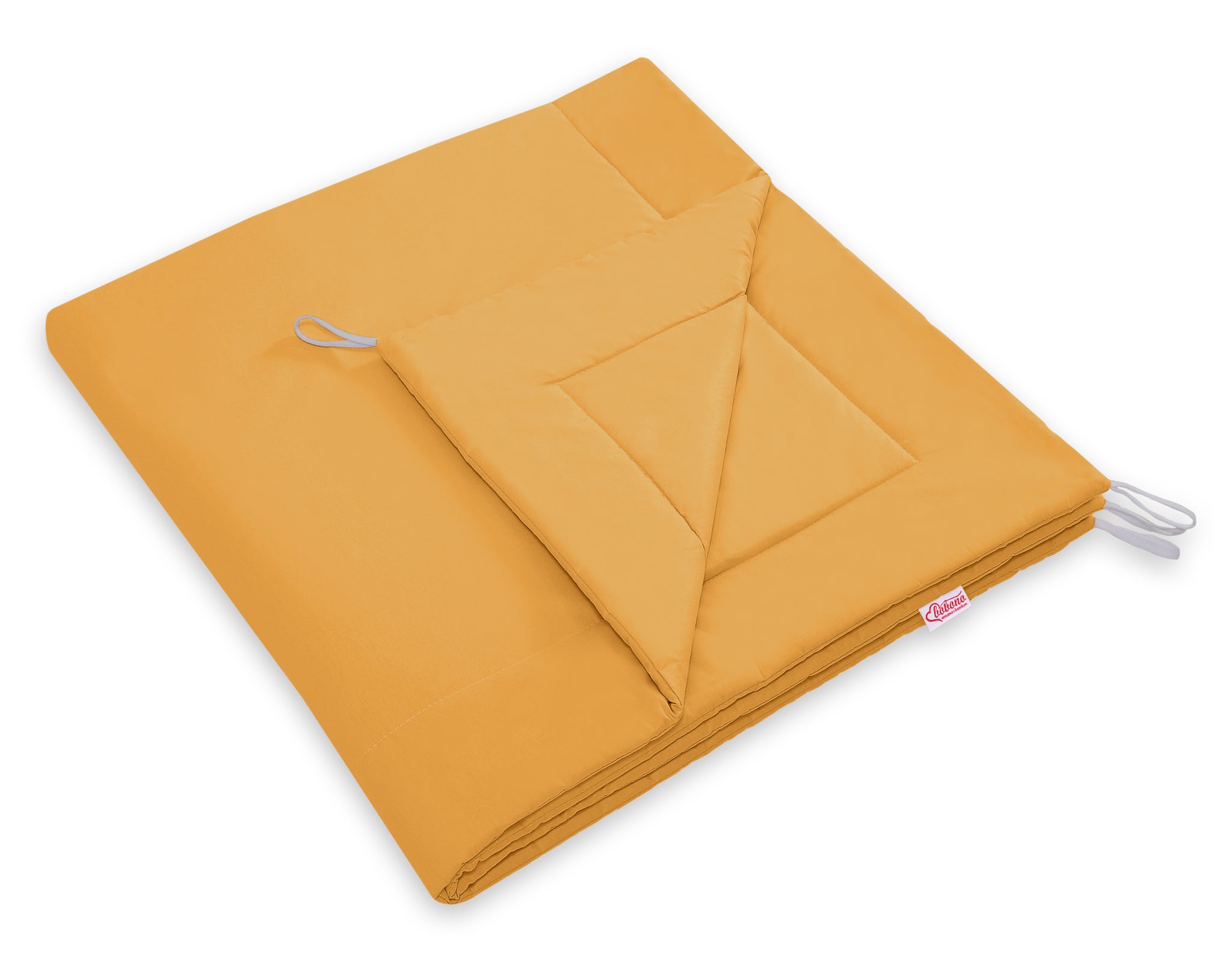 Teepee tent for kids +play mat + decorative feathers - honey yellow