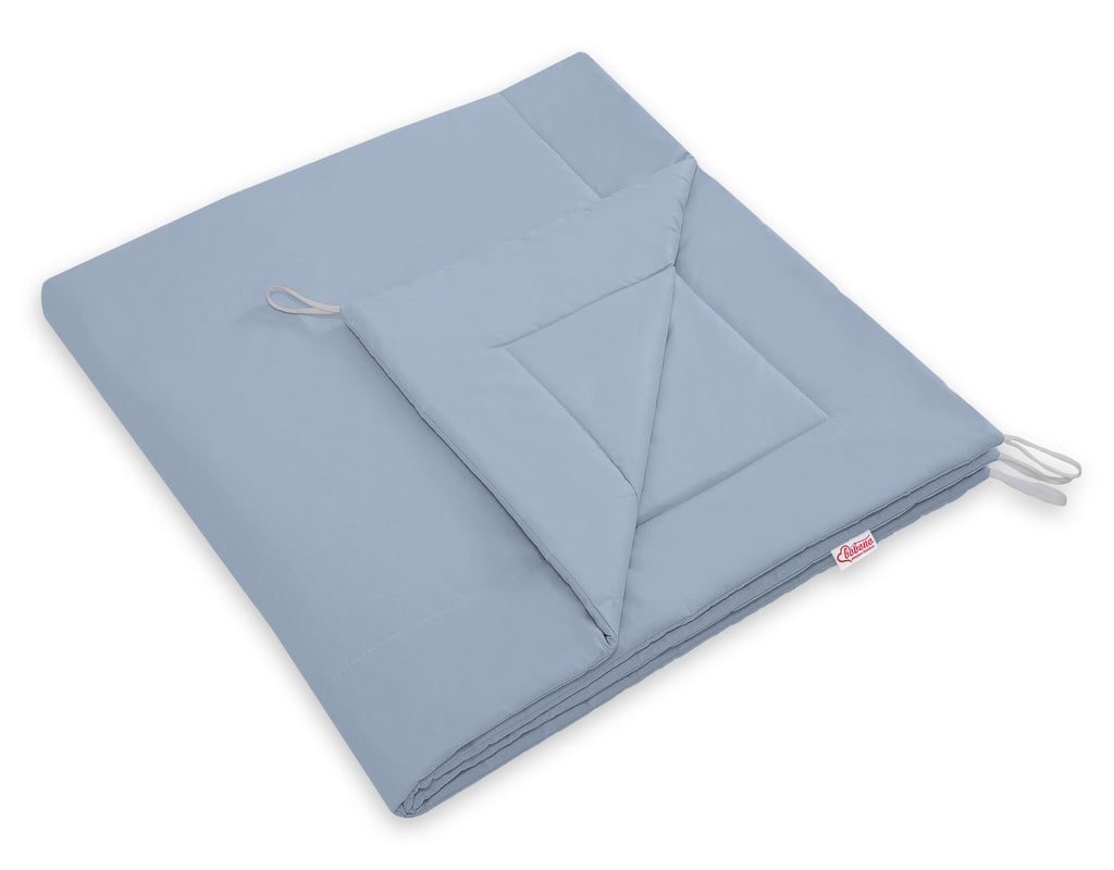 Teepee tent for kids +play mat + decorative feathers - pastel blue