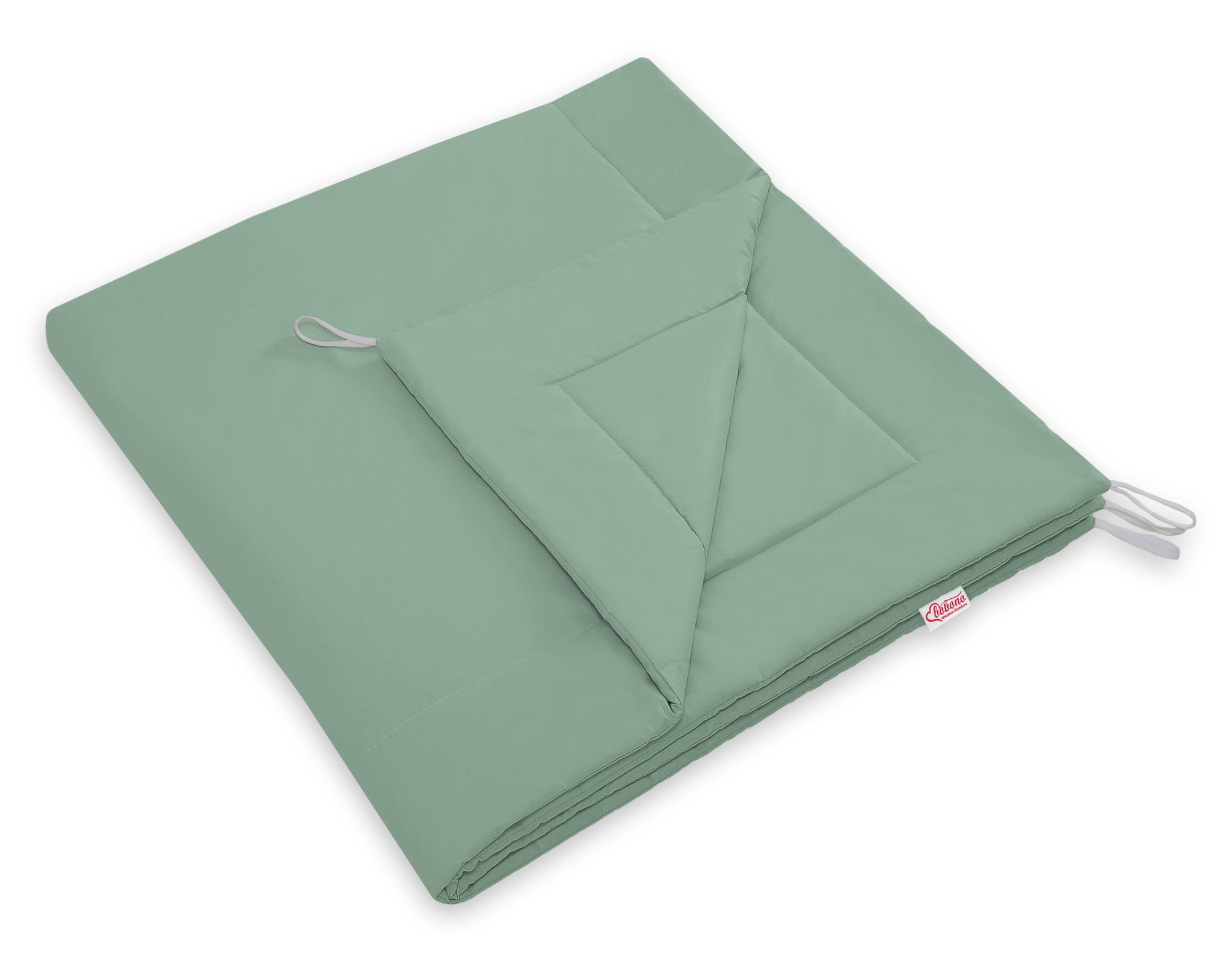 Teepee tent for kids +play mat + decorative feathers - pastel green