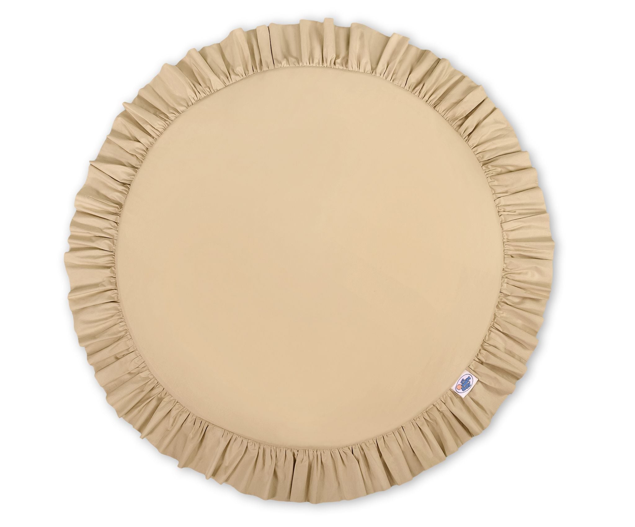 Set: Hanging baldachin for children's room cotton + Floor play mat- beige