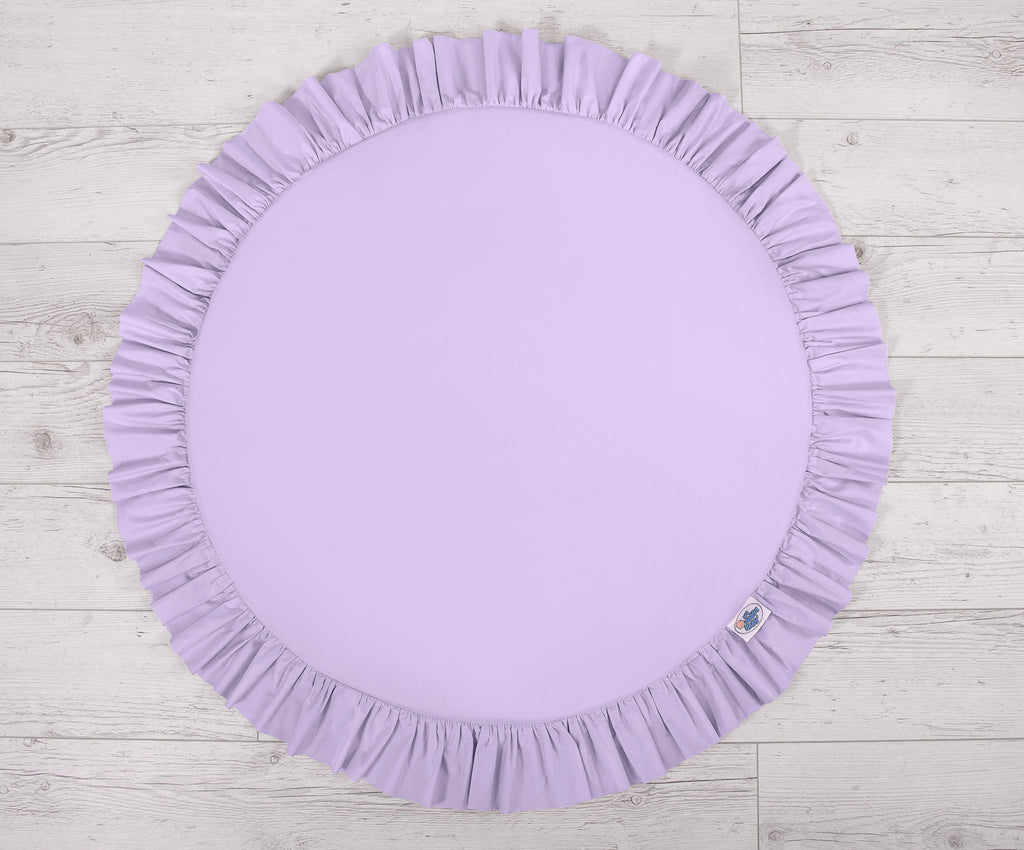 Set: Hanging baldachin for children's room cotton + Floor play mat- lila