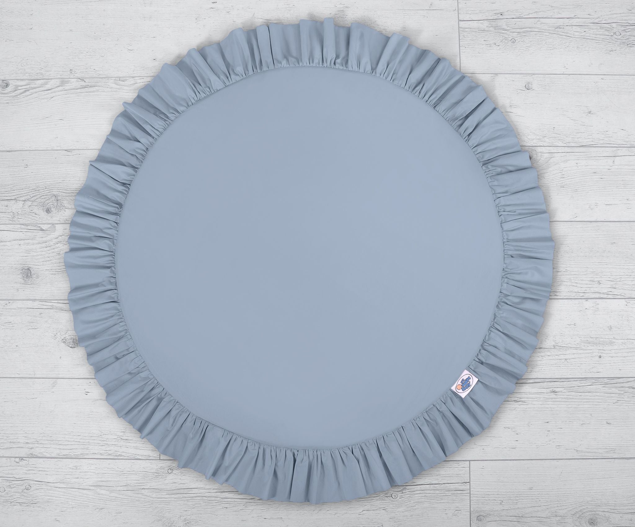 Set: Hanging baldachin for children's room cotton + Floor play mat- pastel blue