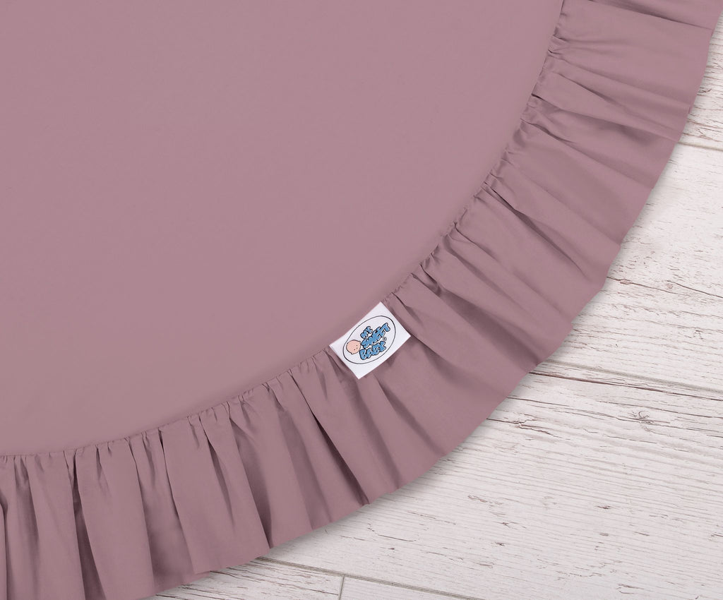 Set: Hanging baldachin for children's room cotton + Floor play mat- pastel violet
