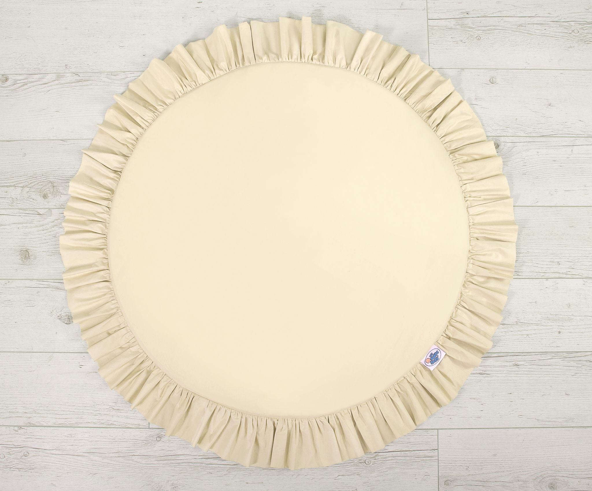 Set: Hanging baldachin for children's room cotton + Floor play mat- cream