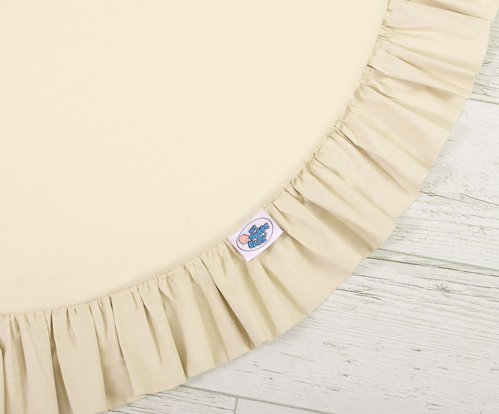 Set: Hanging baldachin for children's room cotton + Floor play mat- cream