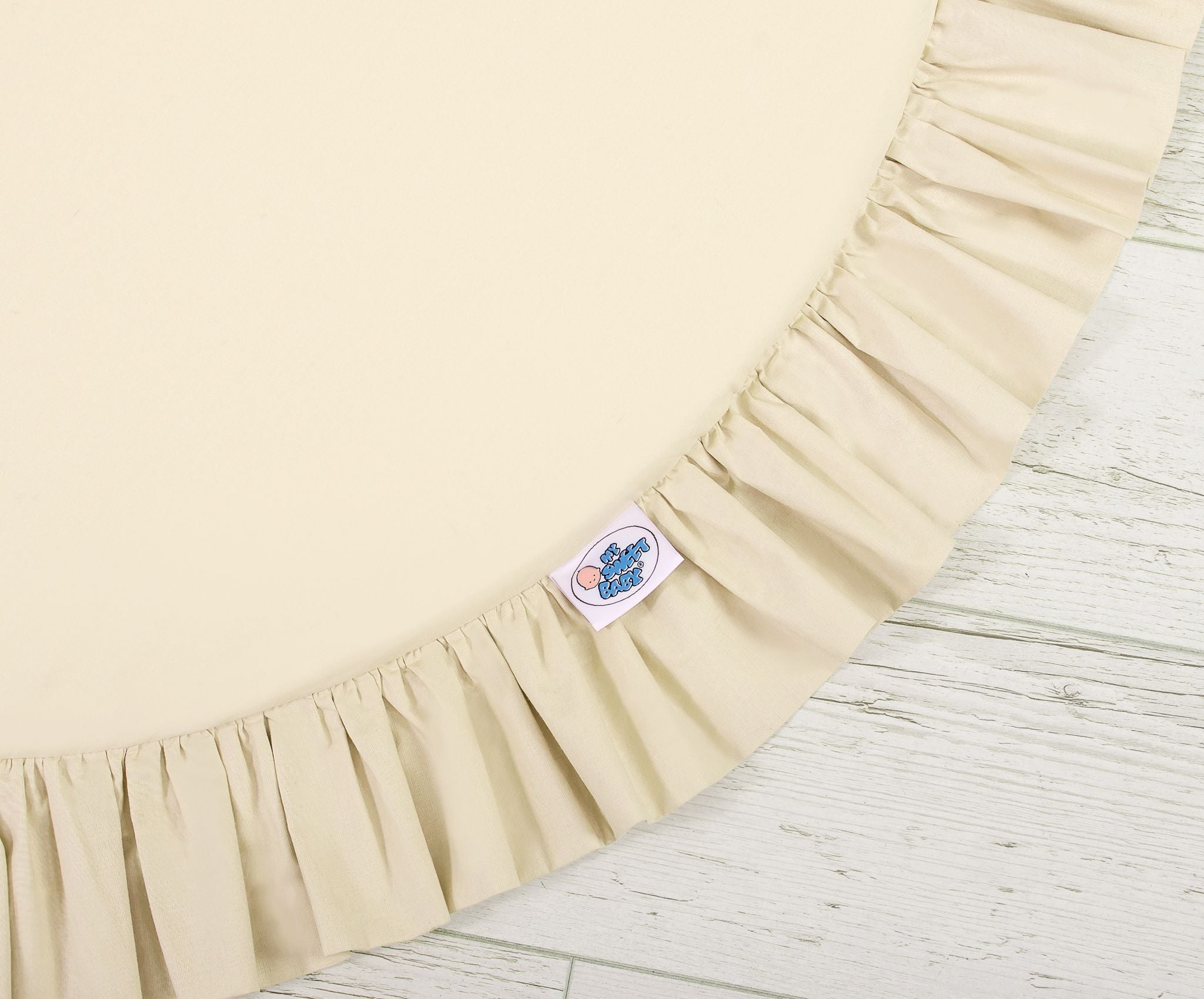 Set: Hanging baldachin for children's room cotton + Floor play mat- cream