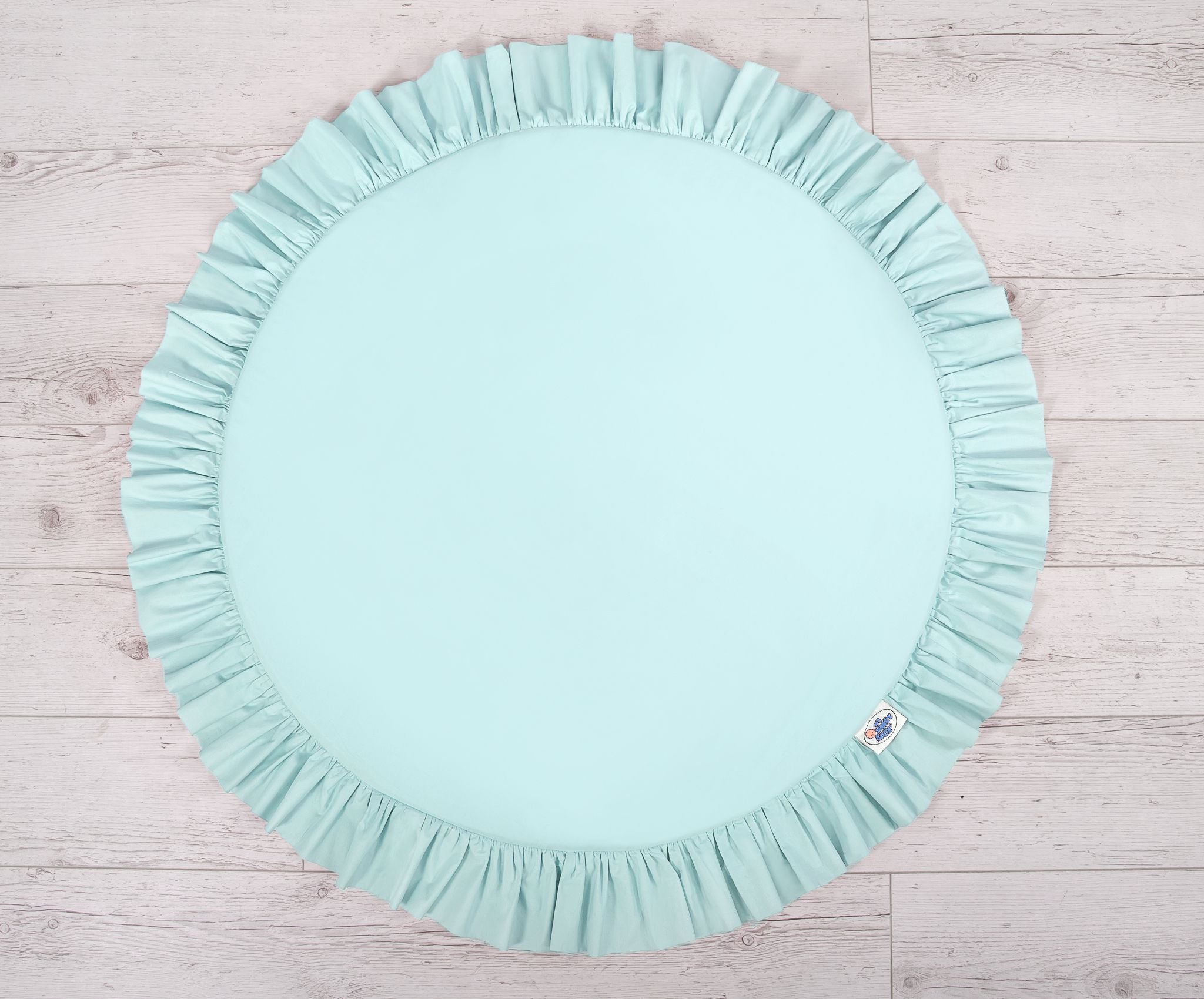 Set: Hanging baldachin for children's room cotton + Floor play mat- mint