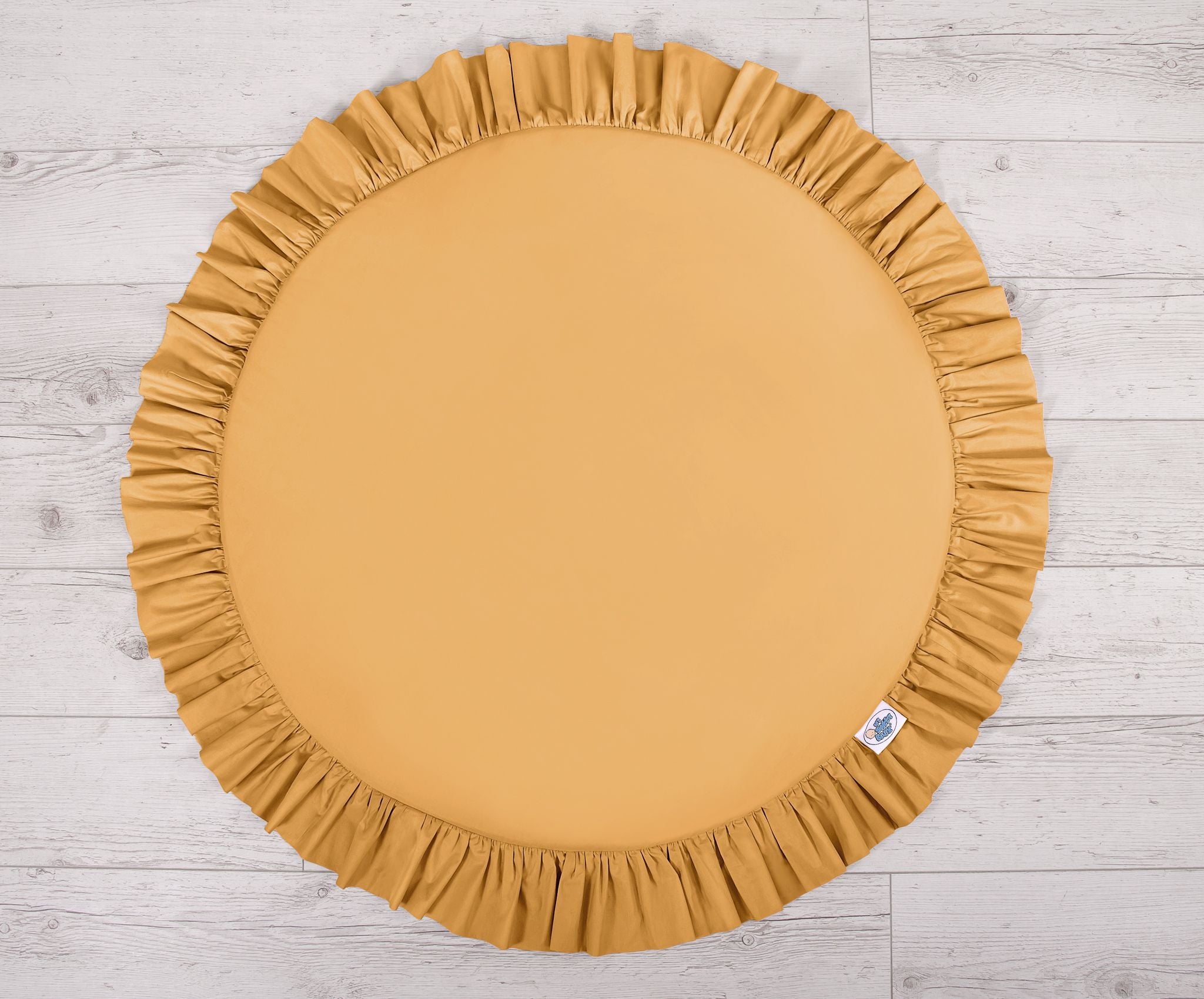 Set: Hanging baldachin for children's room cotton + Floor play mat- honey yellow