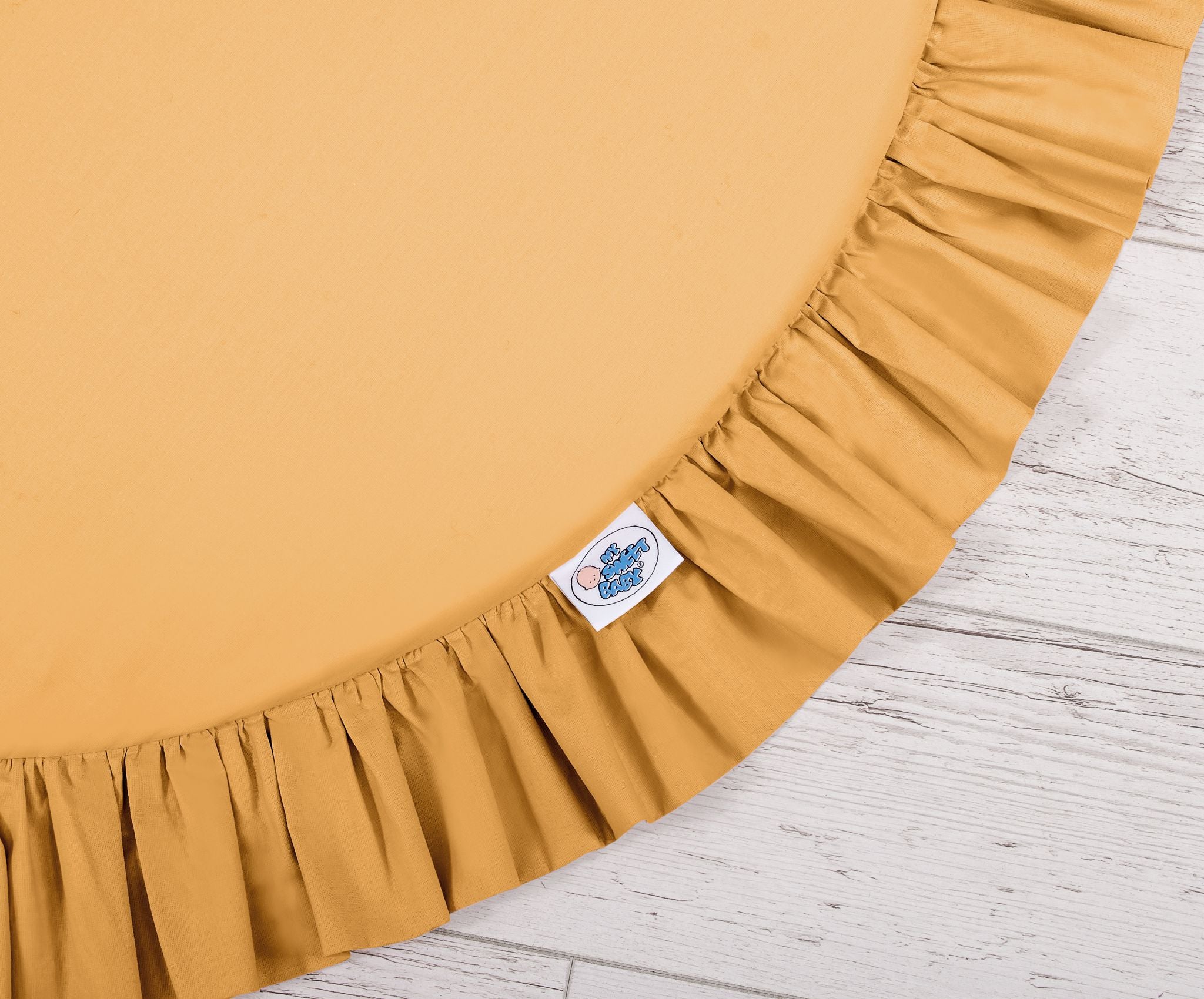 Set: Hanging baldachin for children's room cotton + Floor play mat- honey yellow