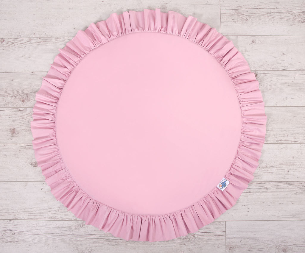 Set: Hanging baldachin for children's room cotton + Floor play mat - pink