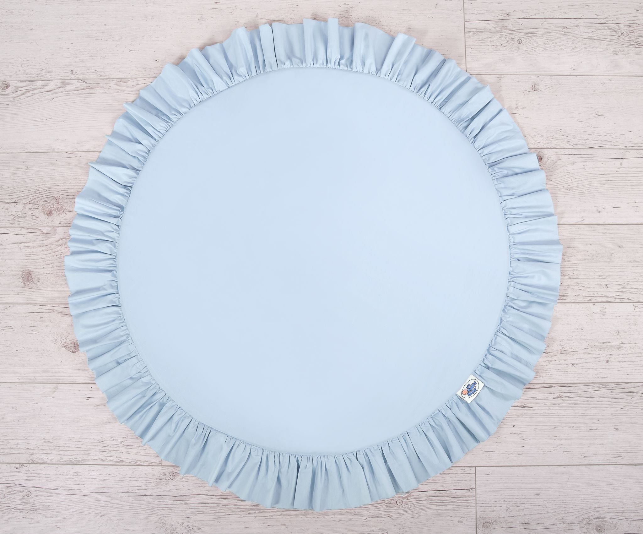 Set: Hanging baldachin for children's room cotton + Floor play mat - blue