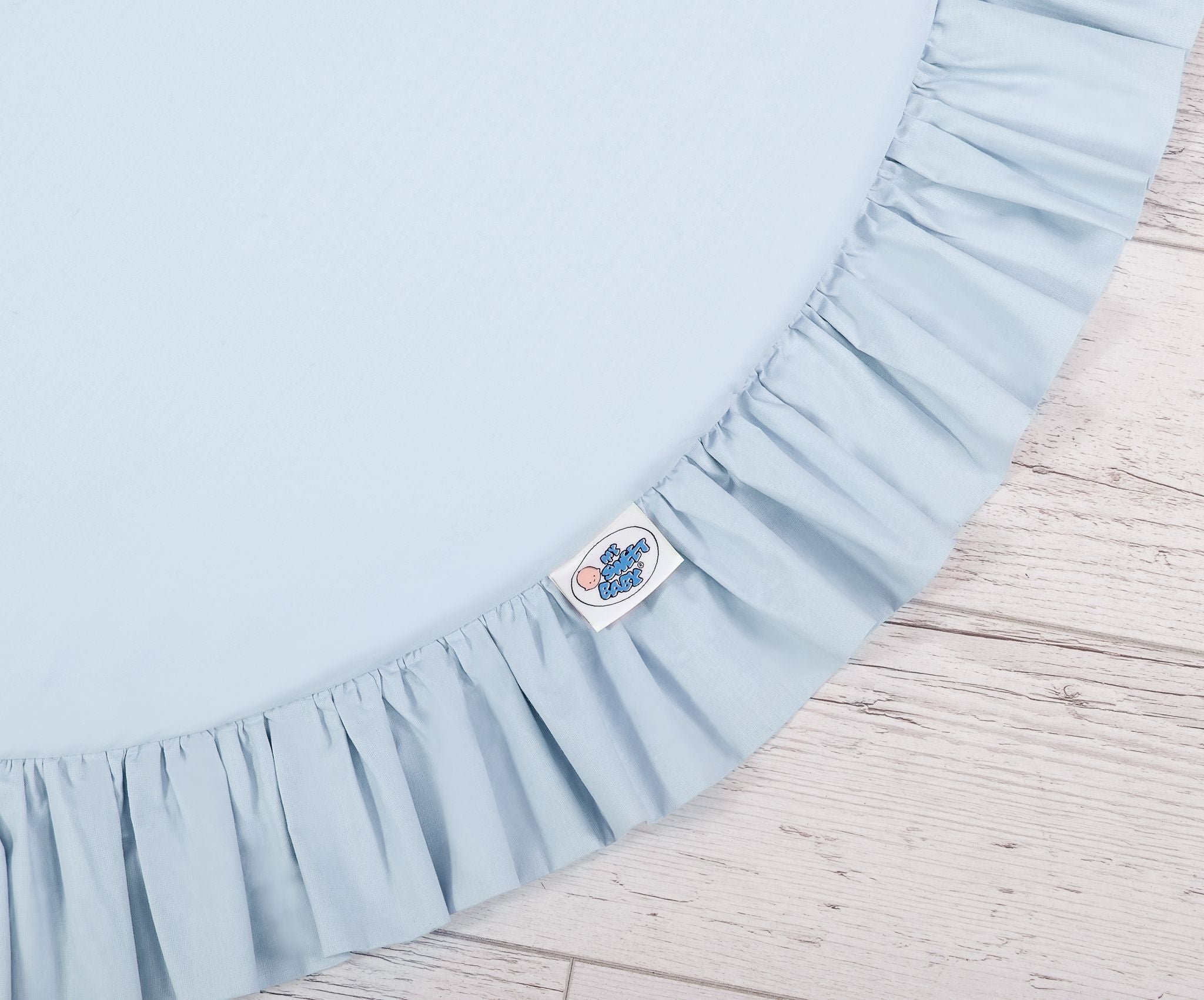 Set: Hanging baldachin for children's room cotton + Floor play mat - blue