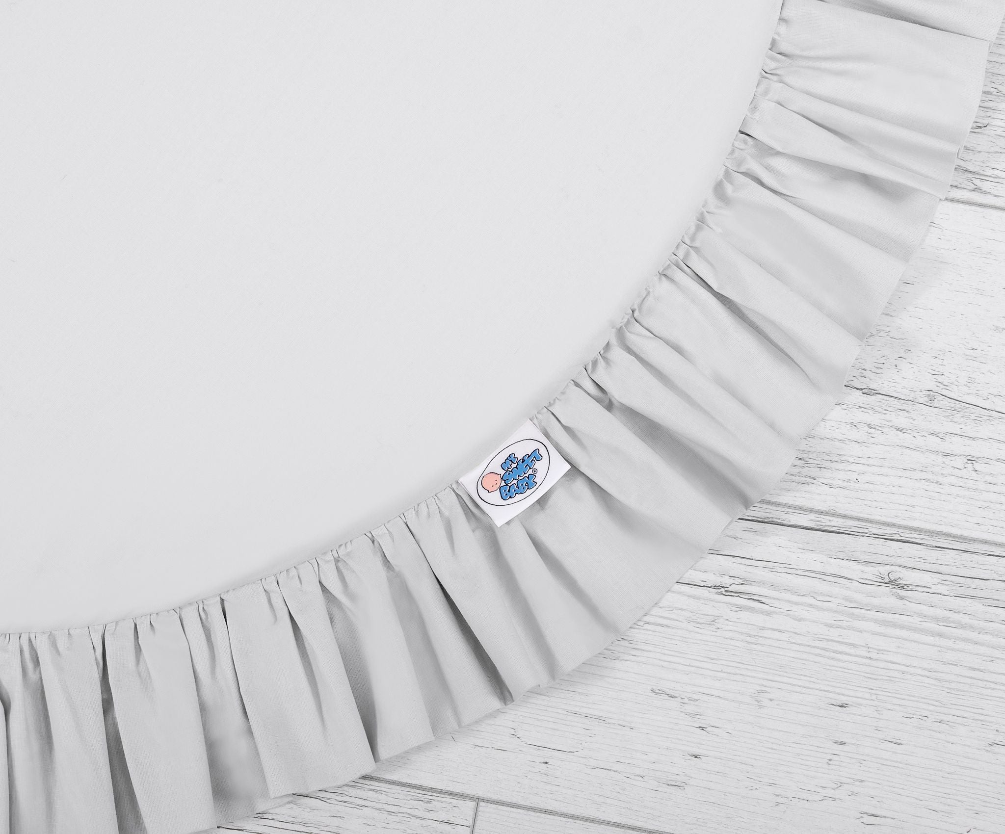 Set: Hanging baldachin for children's room cotton + Floor play mat- gray