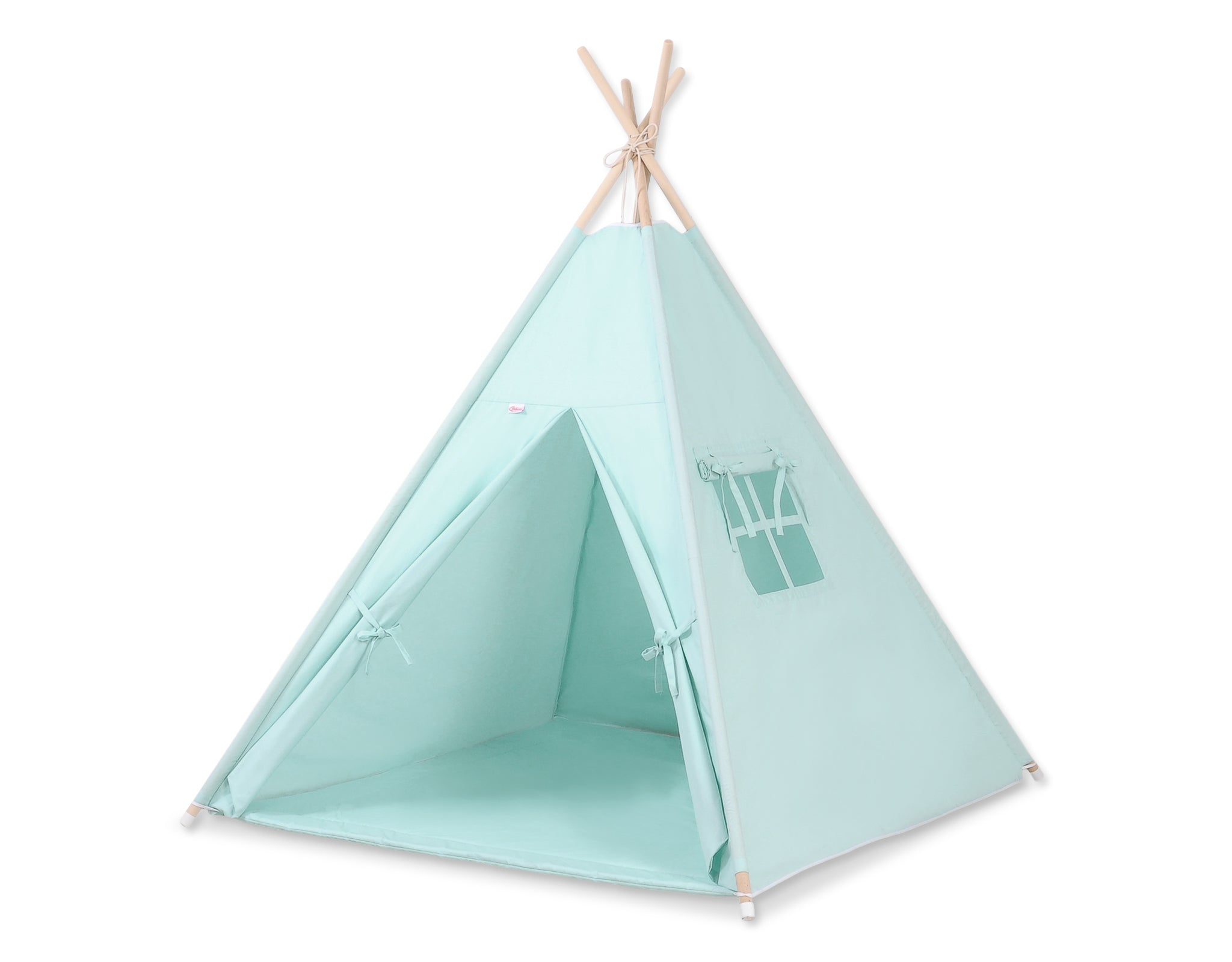Teepee tent for kids +play mat + decorative feathers  - mint