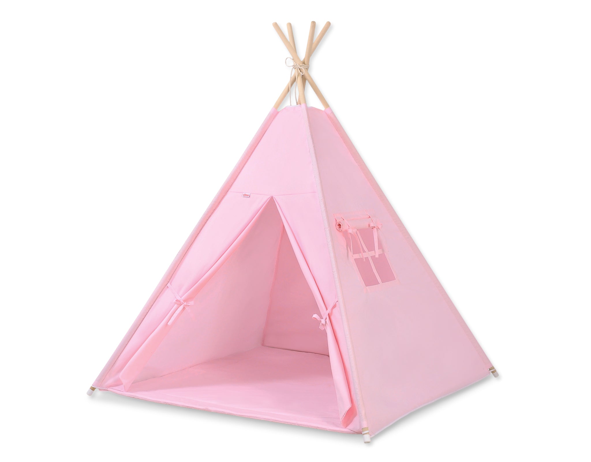 Teepee tent for kids +play mat + decorative feathers - pink
