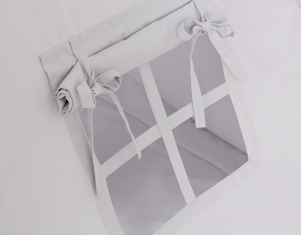 Teepee tent for kids +play mat + decorative feathers - gray