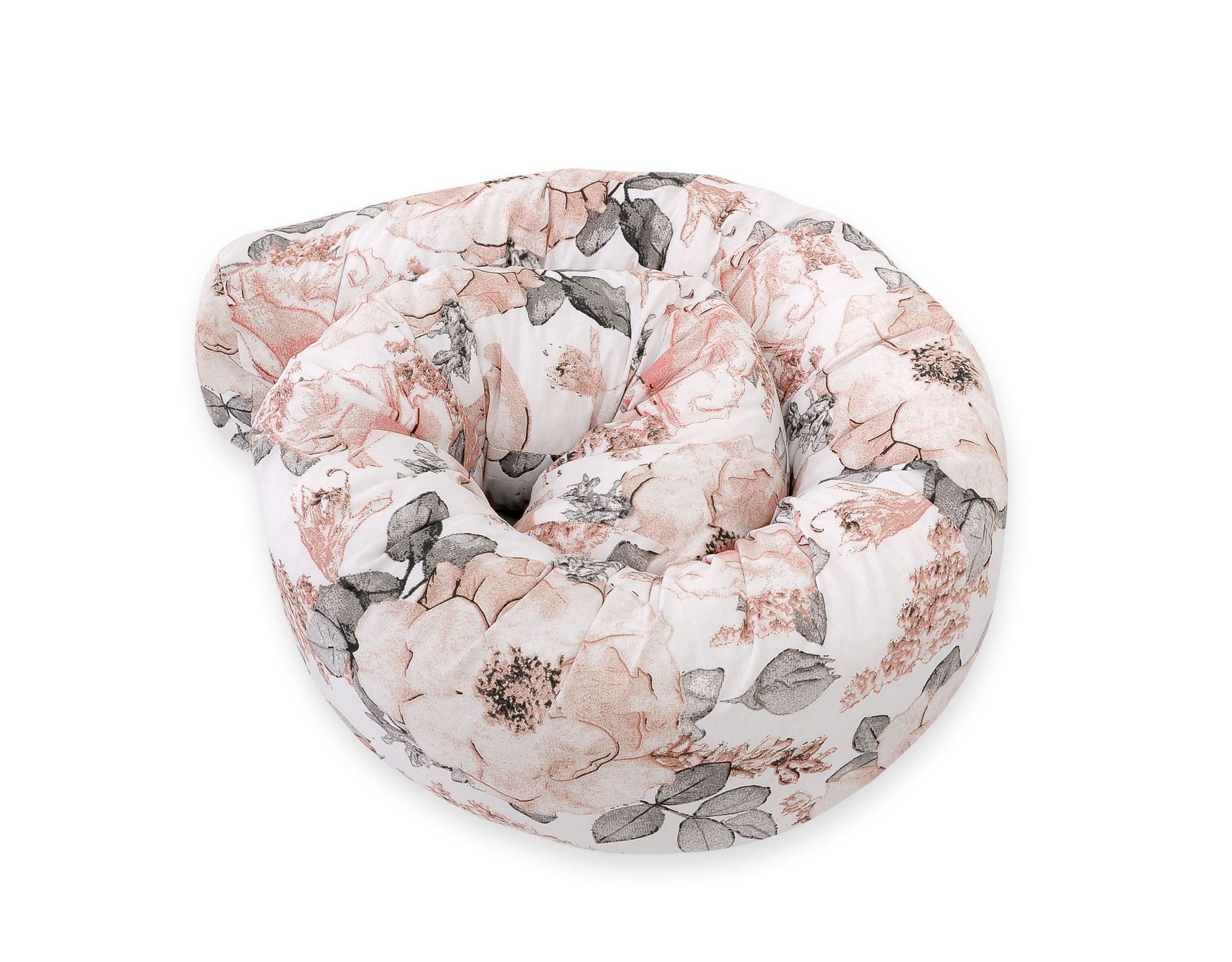 Roller bumper for baby bed - sepia roses