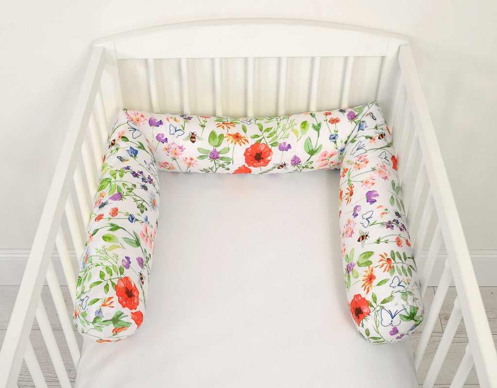 Roller bumper for baby bed - meadow