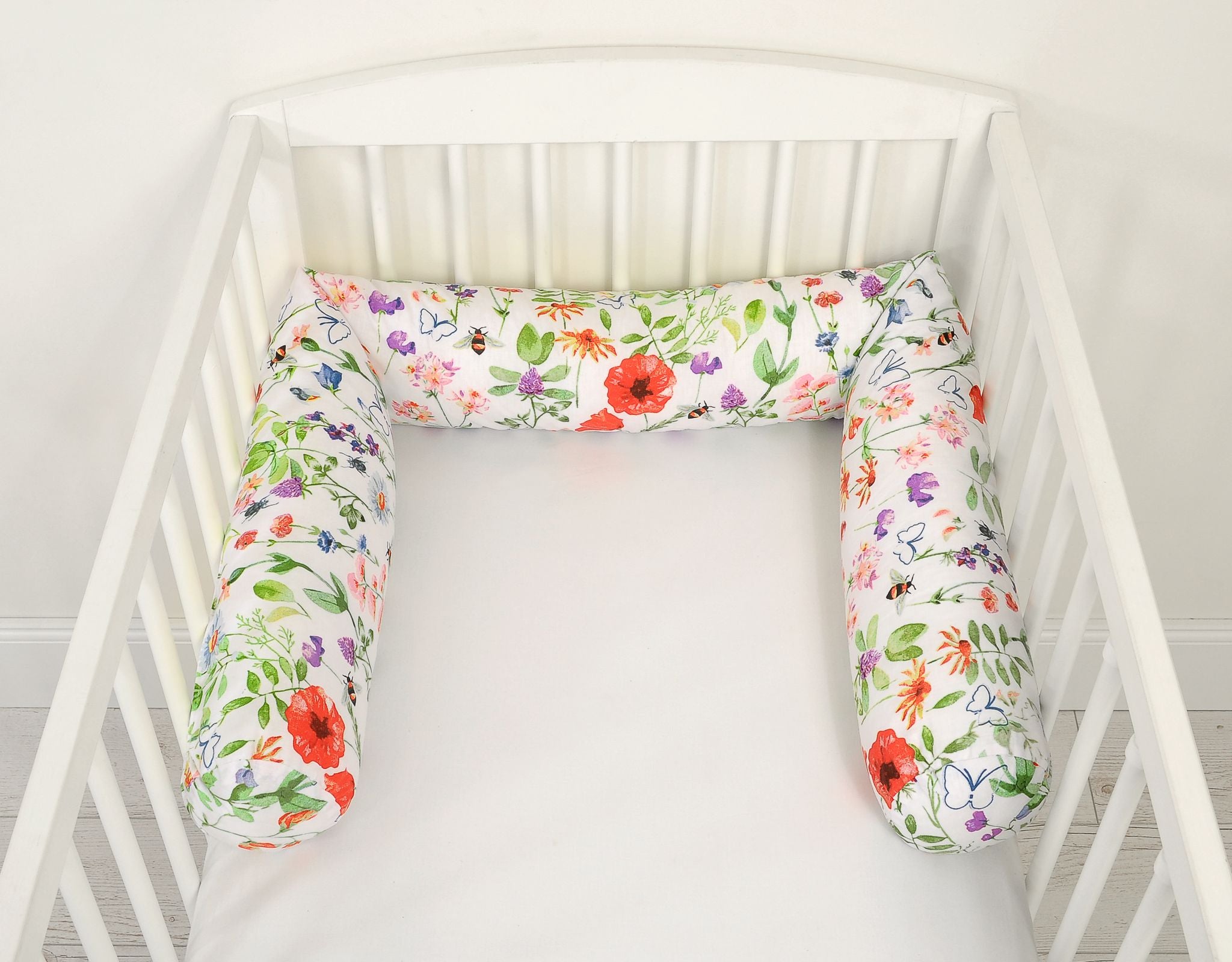 Roller bumper for baby bed - meadow
