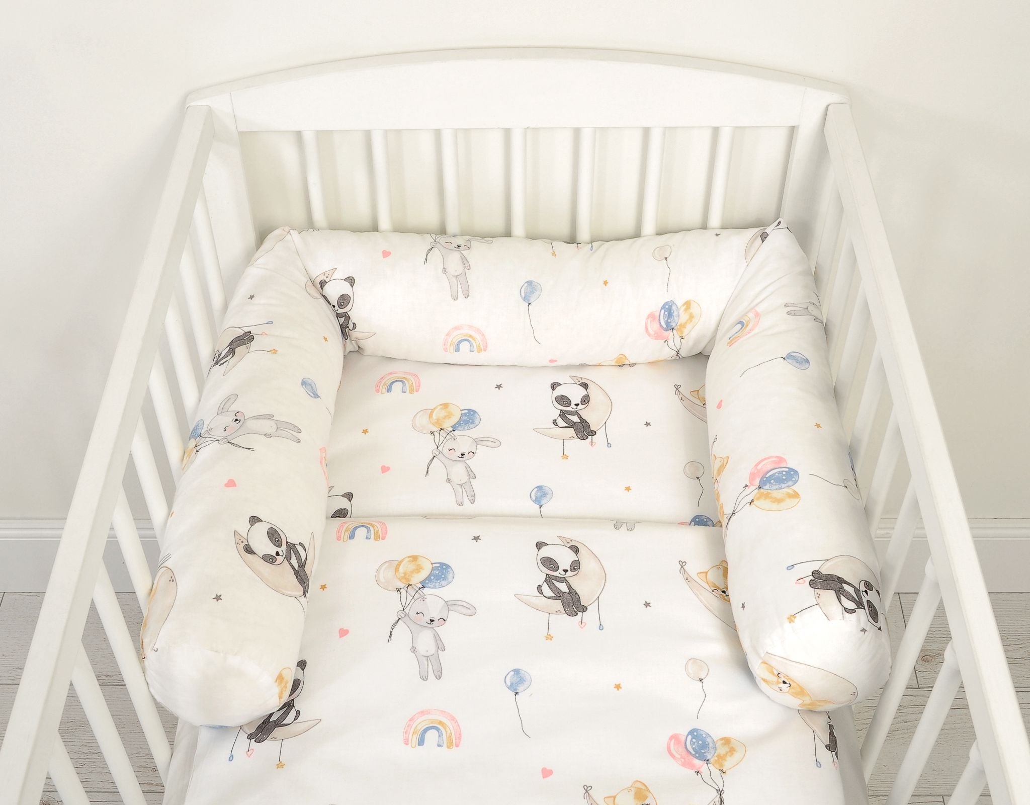 Roller bumper for baby bed - balloons