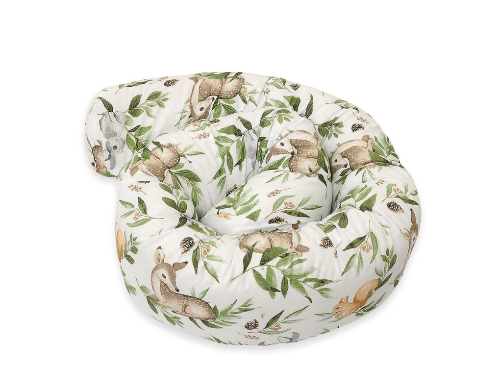 Roller bumper for baby bed - woodland green