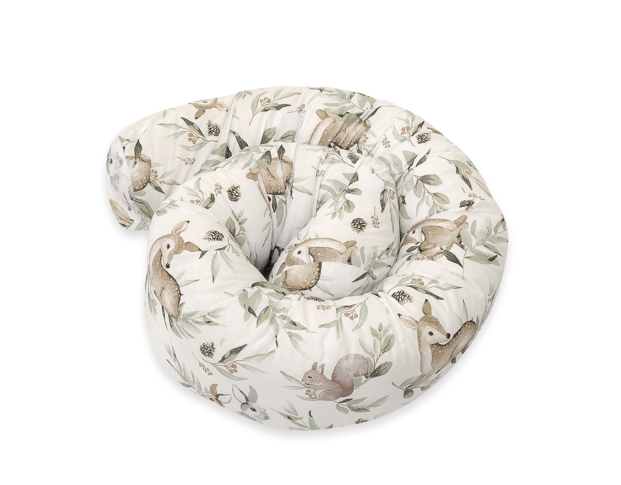 Roller bumper for baby bed - woodland olive