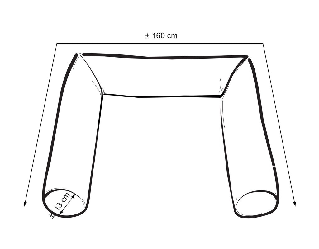 Roller bumper for baby bed - turquoise train