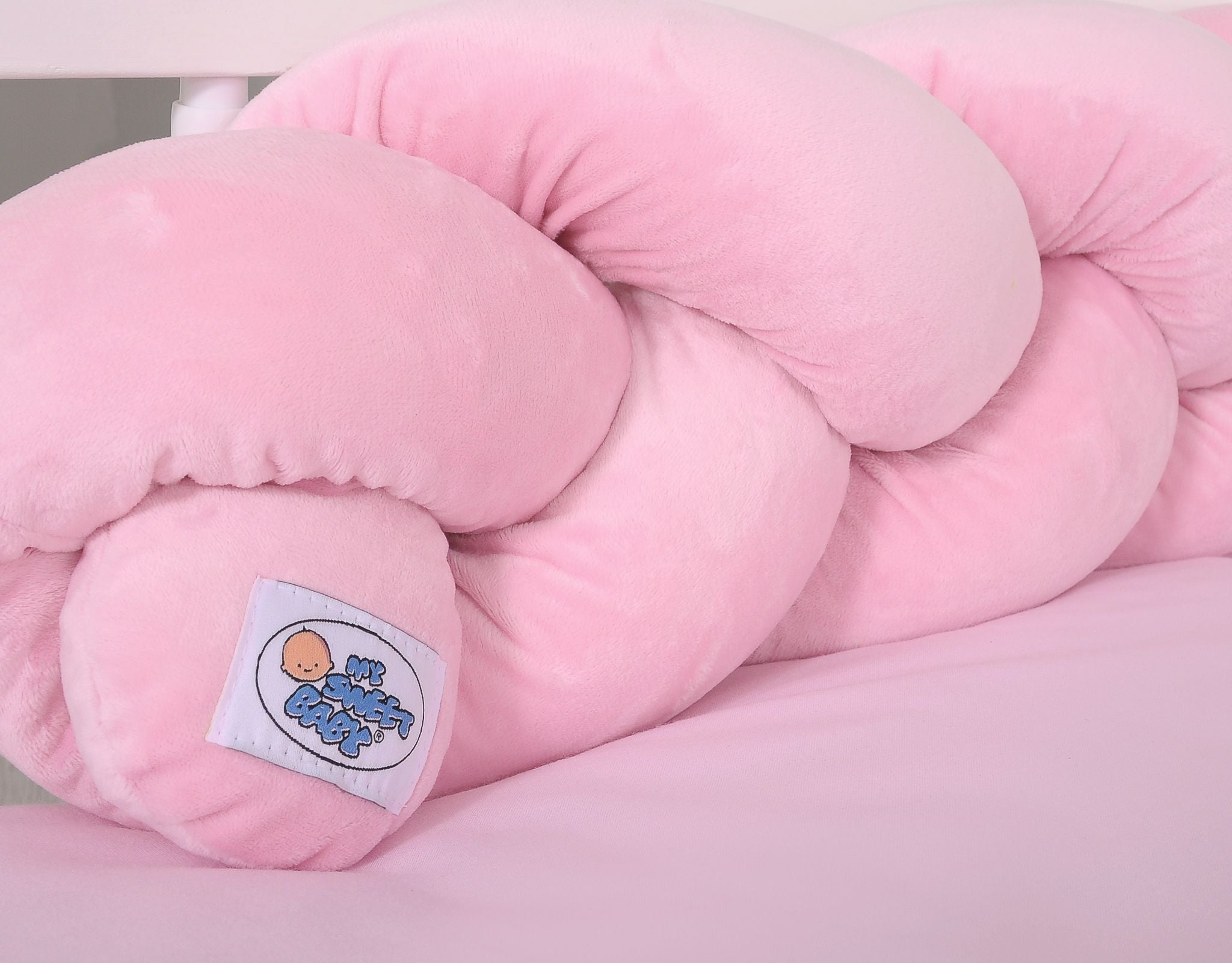 Knot bumper minky 180cm - pink