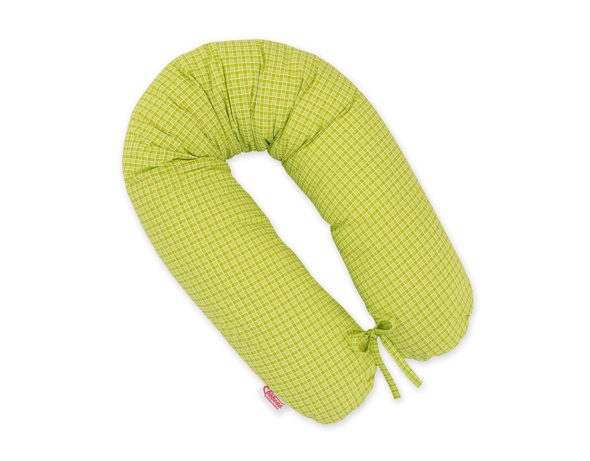 Pregnancy pillow- Longer, removable pillowcase - Green checkered