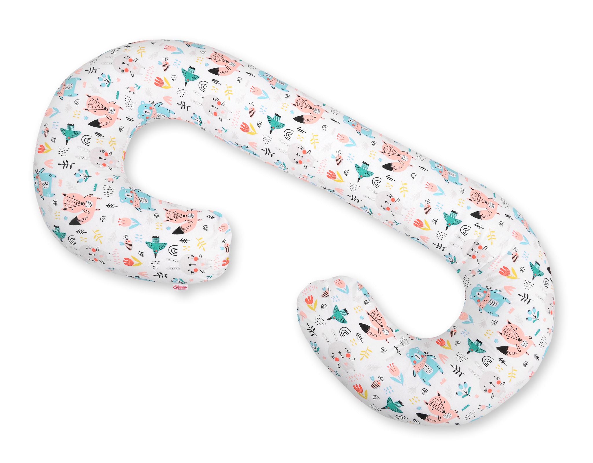 Maternity Support Pillow C, removable pillowcase - blue teddy bears