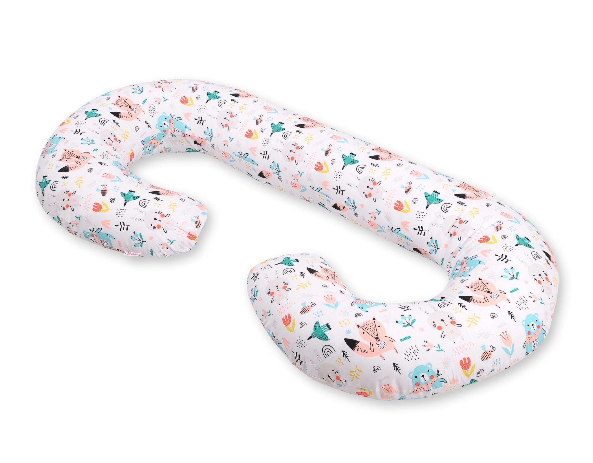 Maternity Support Pillow C, removable pillowcase - blue teddy bears