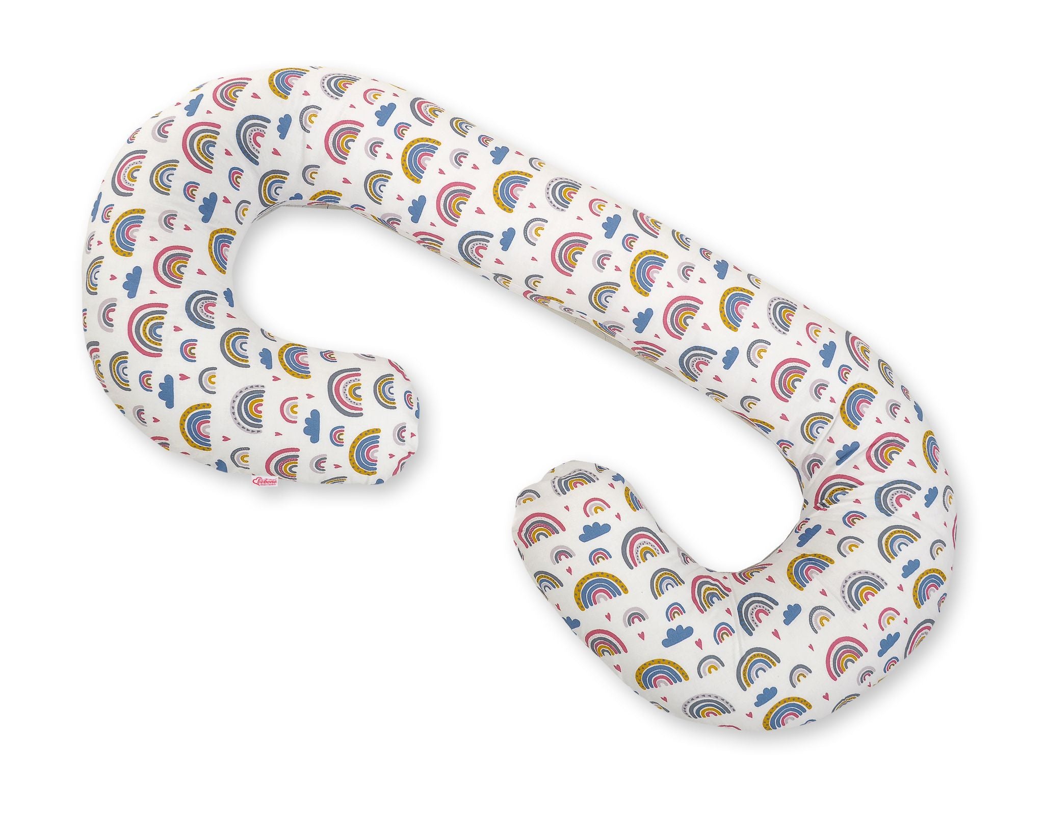 Maternity Support Pillow C, removable pillowcase - rainbow