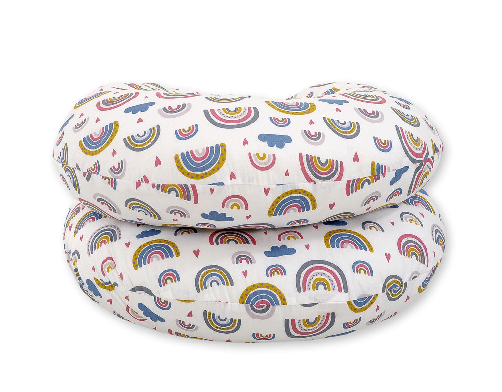 Maternity Support Pillow C, removable pillowcase - rainbow