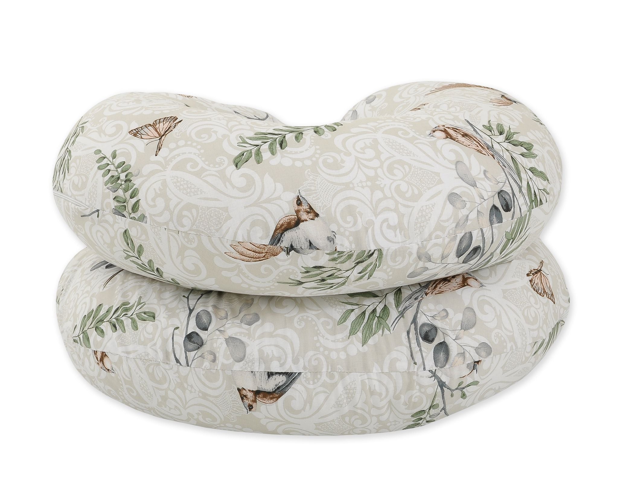 Maternity Support Pillow C, removable pillowcase - Brown birds