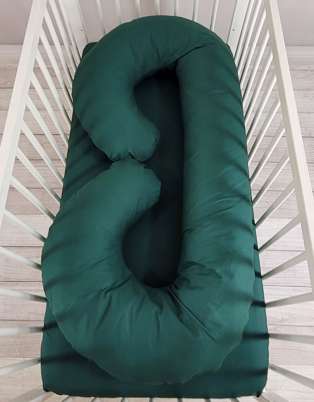 Maternity Support Pillow C, removable pillowcase - bottle green