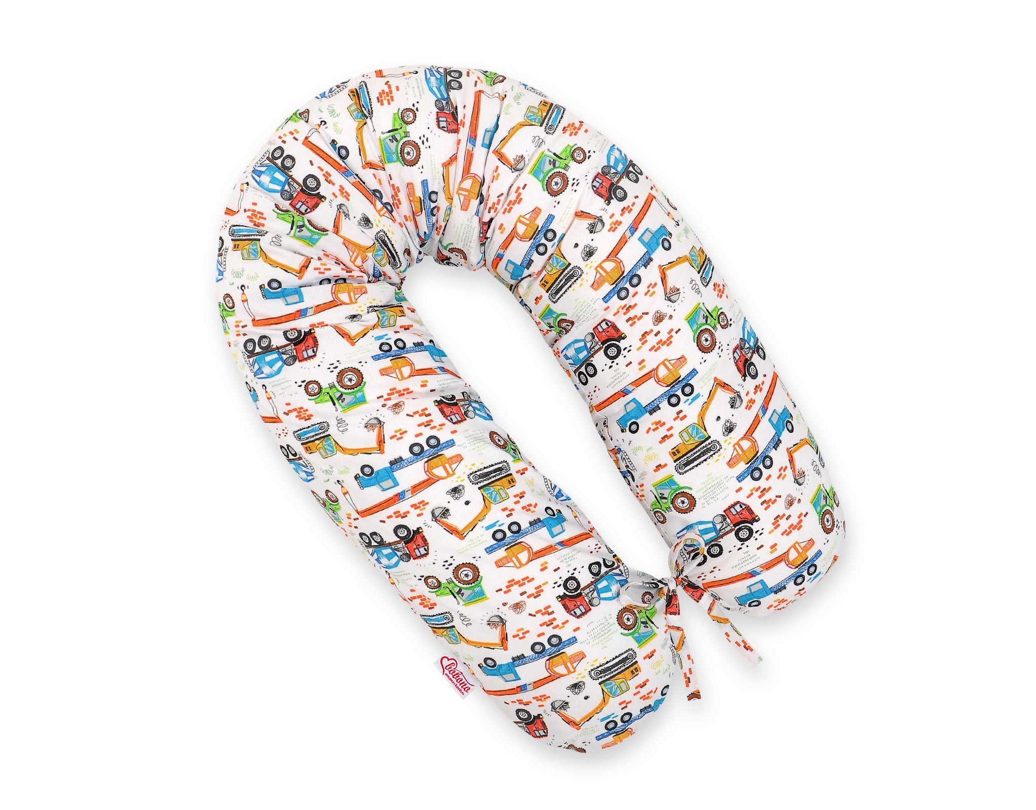 Pregnancy pillow- Longer, removable pillowcase - Construction site