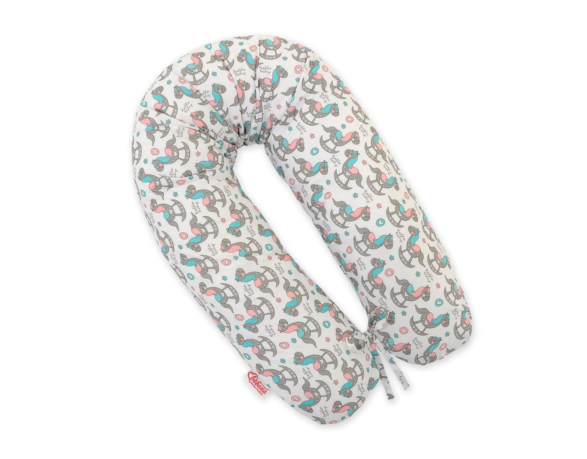 Pregnancy pillow- Longer, removable pillowcase - rocking horses
