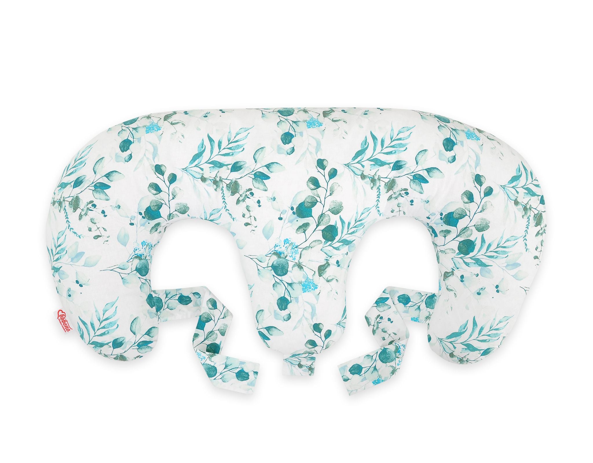 Twin Nursing Pillow – Eucaliptus mint (Removable, Hands-Free Feeding)
